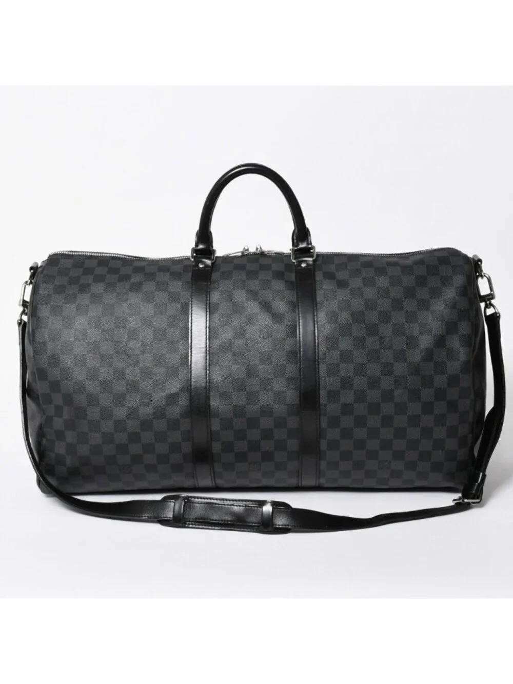 Louis Vuitton Keepall Bandouliere 55 Boston Bag Damier Graphite Black